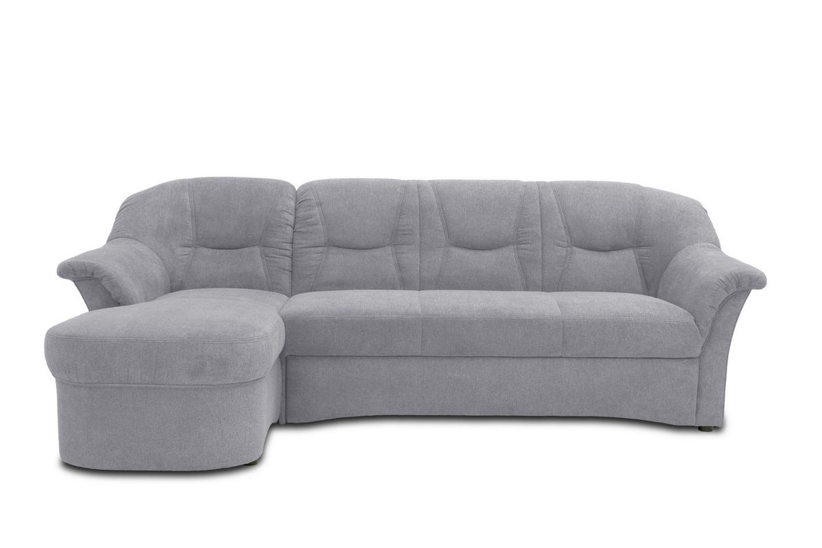ECKSOFA Dunkelgrau Mikrofaser  - Dunkelgrau/Schwarz, KONVENTIONELL, Kunststoff/Textil (146/232cm) - MID.YOU