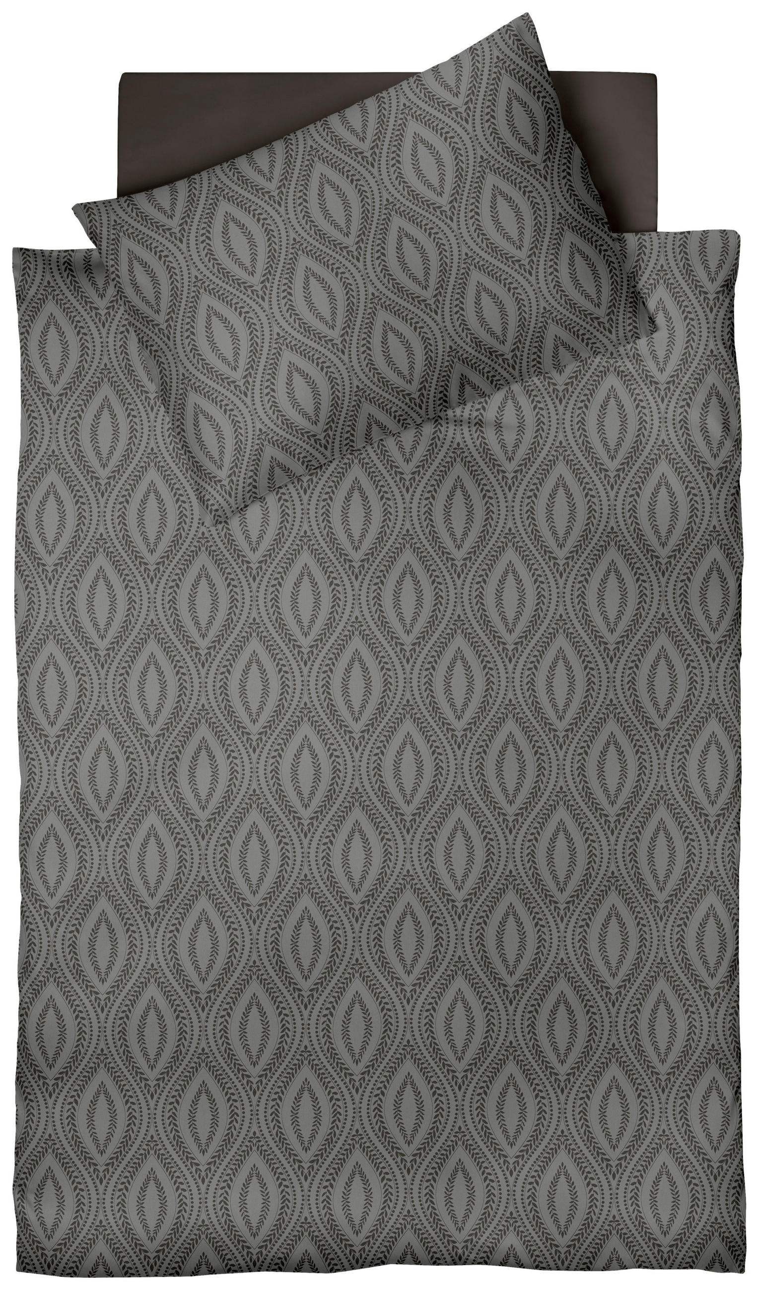 BETTWÄSCHE 2-teilig Damast 140/200 cm  - Grau, Basics, Textil (140/200cm) - Fleuresse