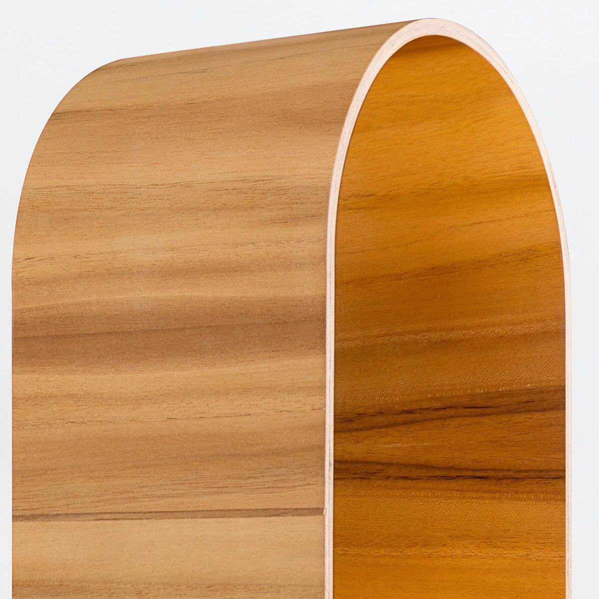 WANDLEUCHTE    - Teakfarben, Natur, Glas/Holz (52,5/25/19cm) - Elstead Lighting