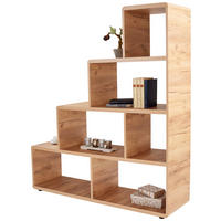 REGAL 138,5/148/35 cm barve hrasta  - črna/barve hrasta, Konvencionalno, umetna masa/leseni material (138,5/148/35cm) - Xora