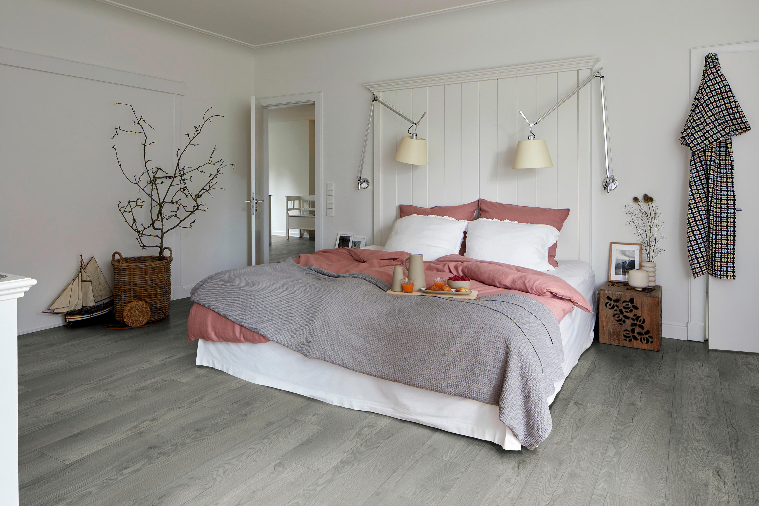 LAMINATBODEN Avery Eiche grau EGGER Nature Sense Aqua  per  m² - Eichefarben/Dunkelgrau, KONVENTIONELL, Holzwerkstoff (129.2/19.3/1cm) - Egger Holzwerkstoffe