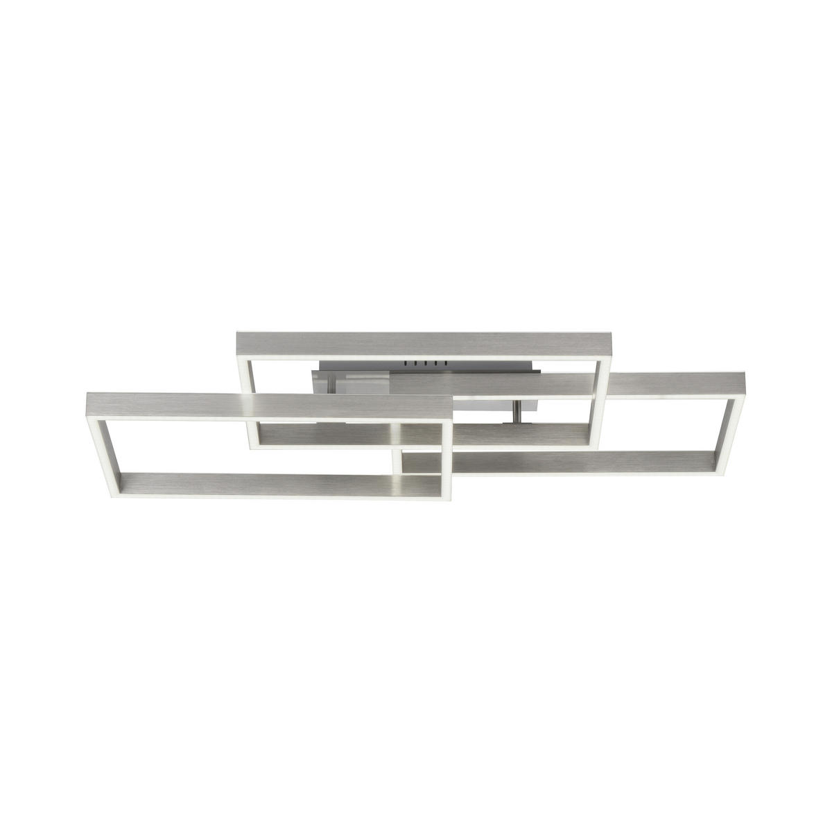 LED MENNYEZETI LÁMPA - nemesacélszínű, Design, műanyag/fém (82/50/14cm)