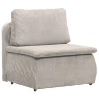 SCHLAFSESSEL  mit Cord Hellgrau  - Hellgrau/Schwarz, KONVENTIONELL, Kunststoff/Textil (87/95/87cm) - Boxxx