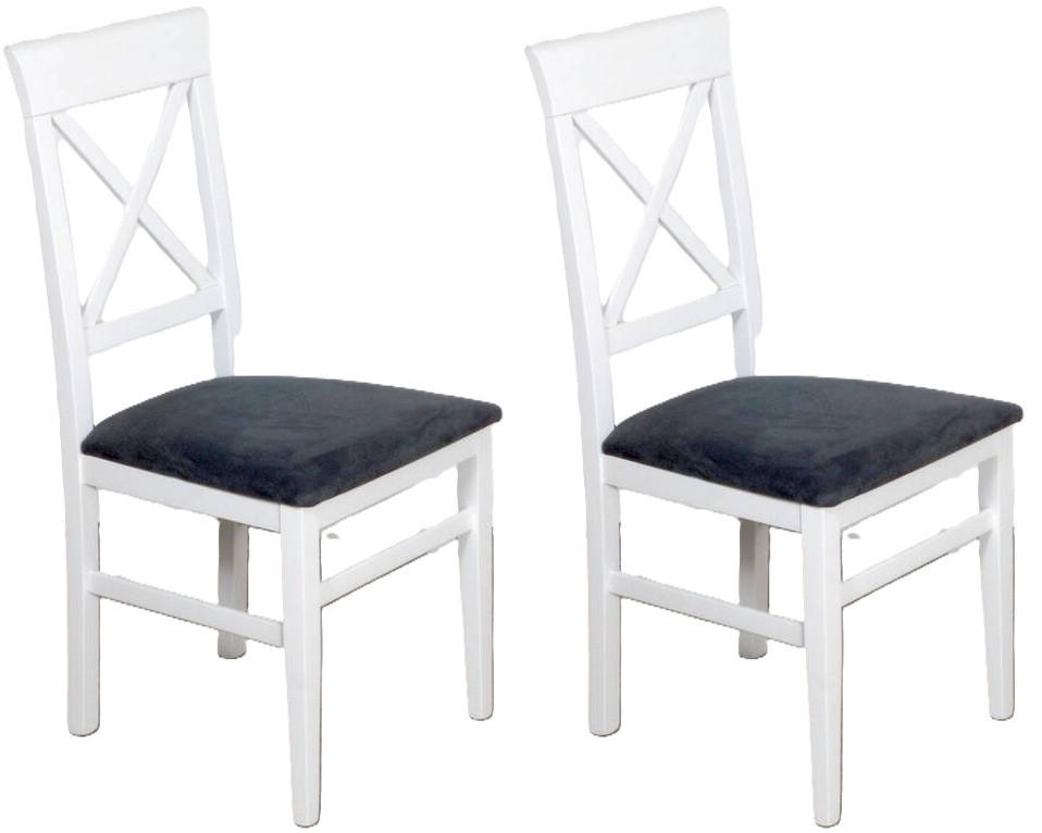 P & B Stuhl-Set Madrano Grau, Weiß 44x93x46 cm