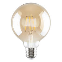 LED FILAMENT ŽARULJA - boje jantara, Basics, staklo (9.5/13.8cm)
