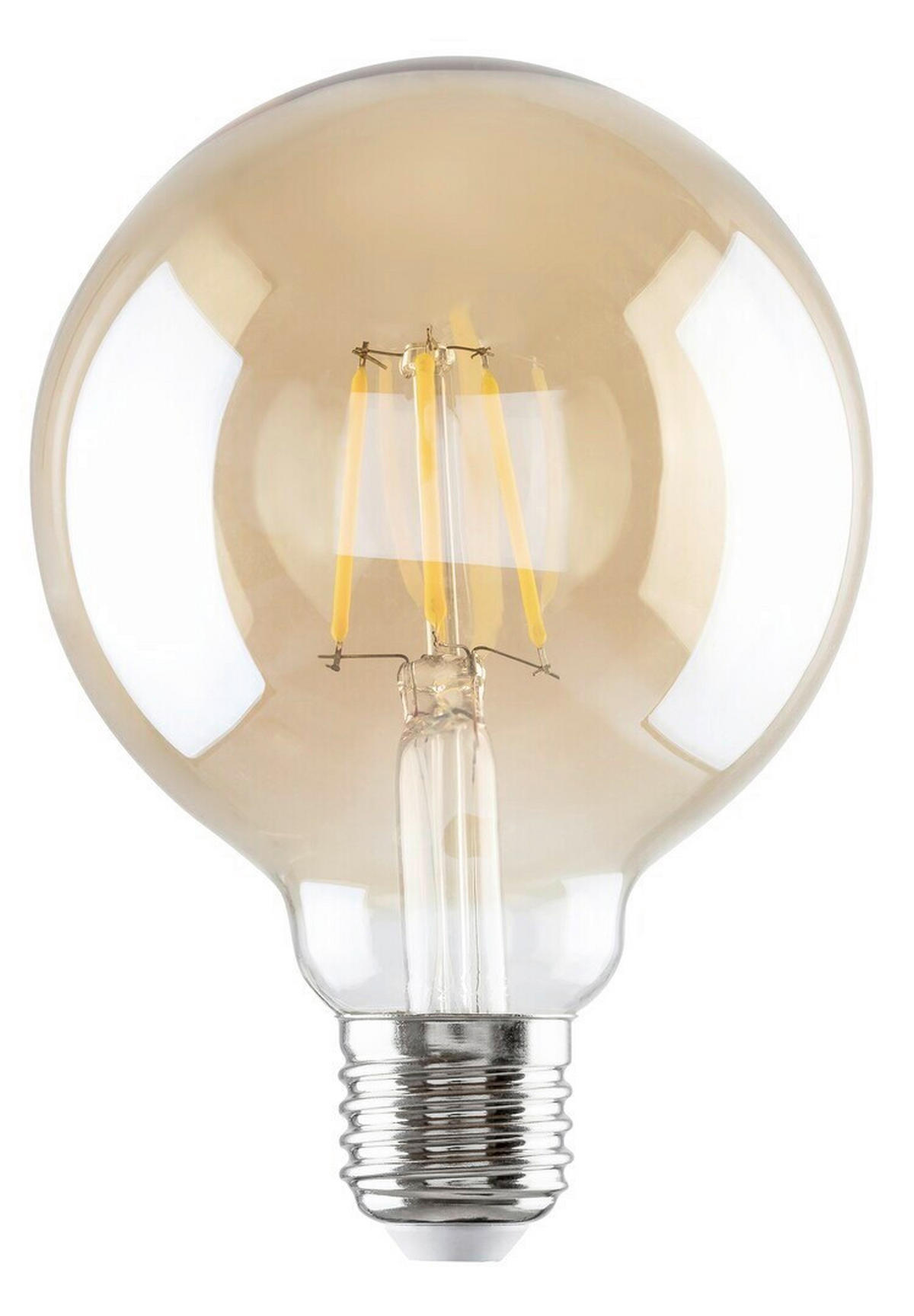 LED FILAMENT ŽARULJA - boje jantara, Basics, staklo (9.5/13.8cm)