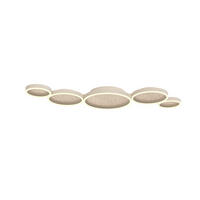 LED-DECKENLEUCHTE Bormes 125/55/8 cm   - Sandfarben, Design, Kunststoff/Metall (125/55/8cm)