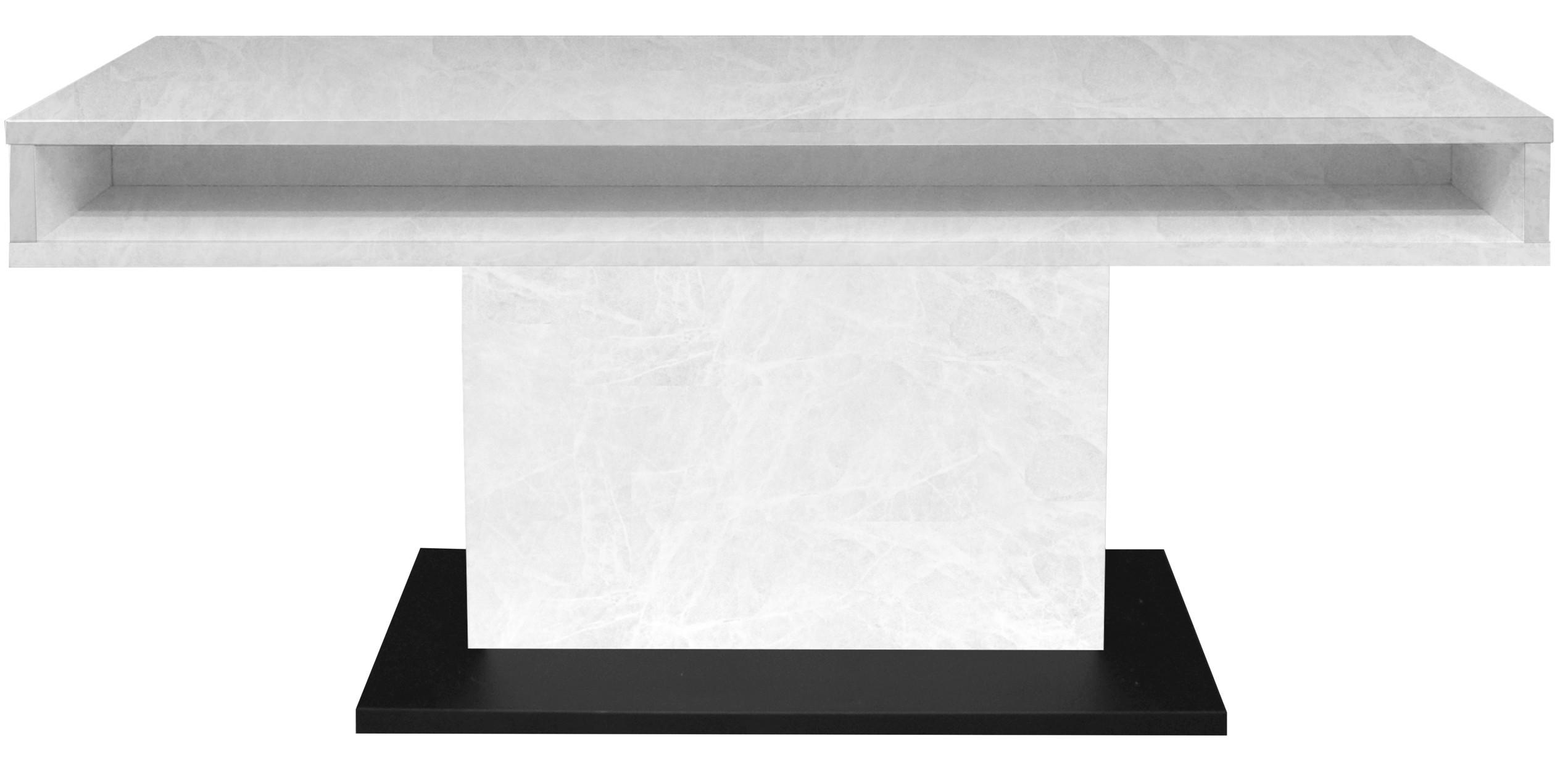 COUCHTISCH Lift Couchtisch rechteckig Schwarz, Hellgrau  - Hellgrau/Schwarz, Design, Holzwerkstoff/Metall (110/58-77/60cm) - MID.YOU