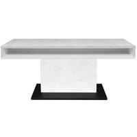 COUCHTISCH Lift Couchtisch rechteckig Schwarz, Hellgrau  - Hellgrau/Schwarz, Design, Holzwerkstoff/Metall (110/58-77/60cm) - MID.YOU