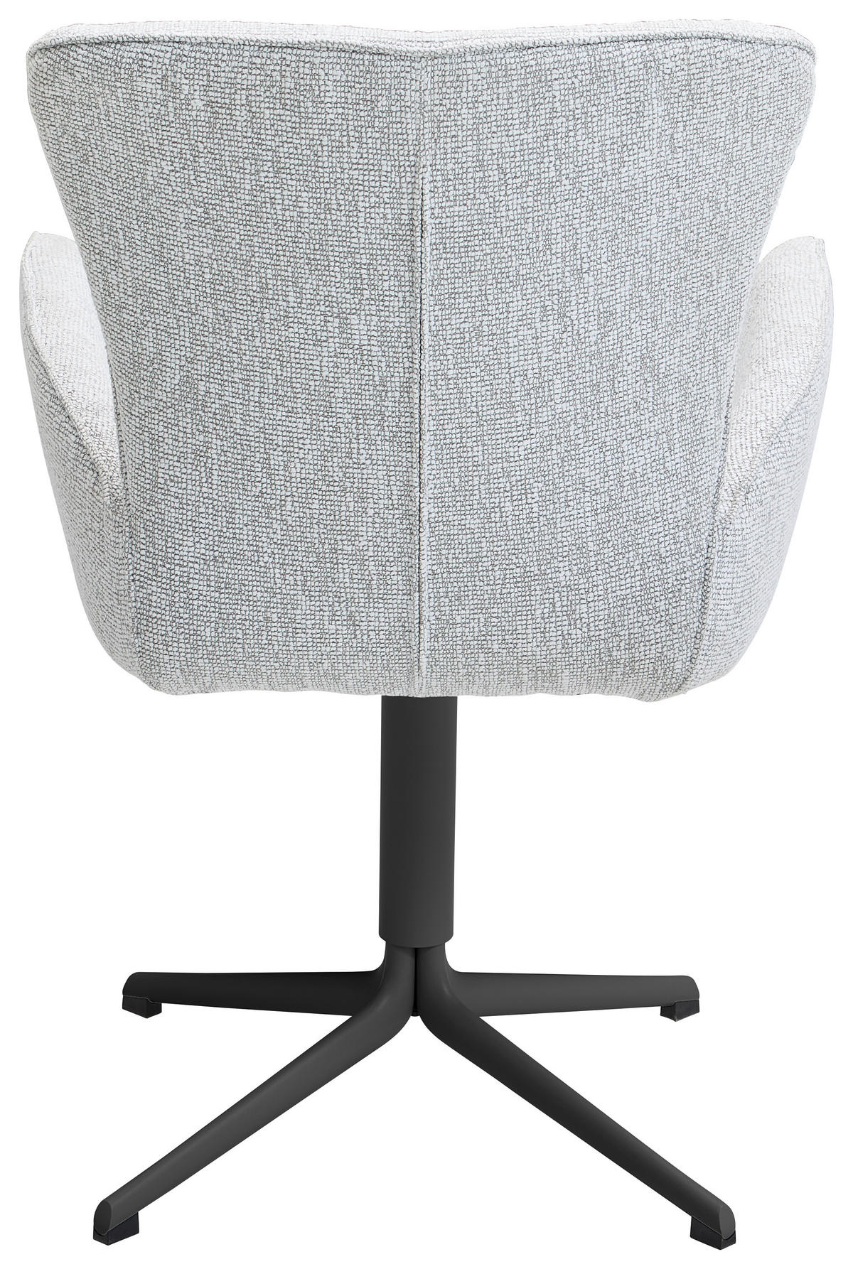 ARMLEHNSTUHL  in Eisen Jacquard, Flachgewebe  - Hellgrau/Schwarz, Design, Textil/Metall (63/92/63cm) - Valdera