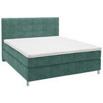 BOXSPRINGBETT 180/200 cm  in Petrol  - Chromfarben/Petrol, KONVENTIONELL, Kunststoff/Textil (180/200cm) - Voleo