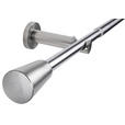 VORHANGSTANGENSET 100-190 cm  - Edelstahlfarben, Design, Metall (100-190cm) - Homeware