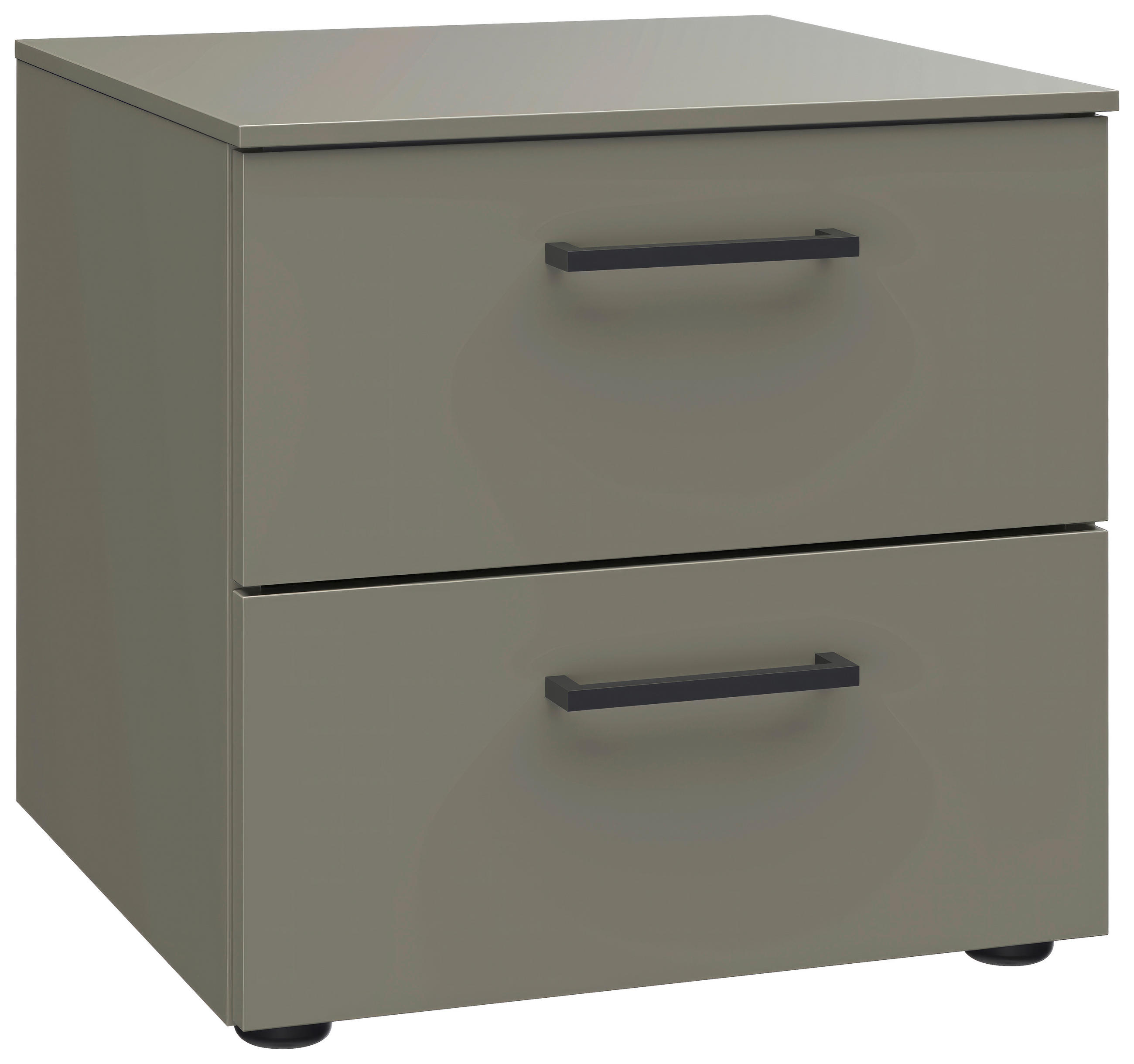 NACHTSCHRANK 42/41/41 cm  - Schwarz/Grau, Design, Holzwerkstoff/Kunststoff (42/41/41cm) - Novel