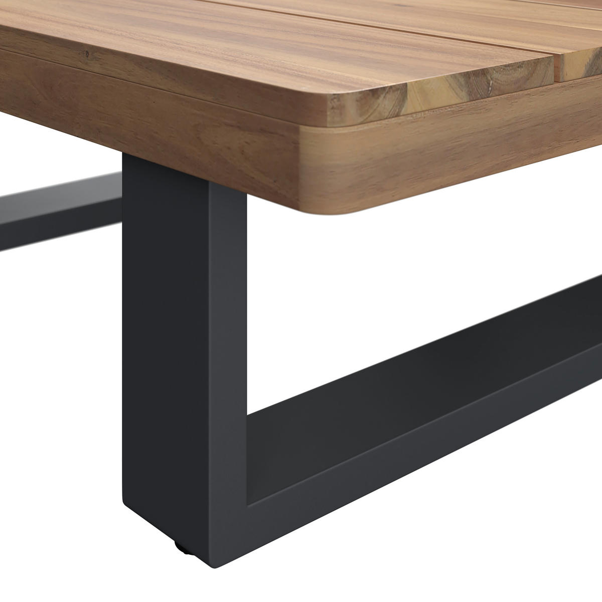 LOUNGEGARNITUR 4-teilig  232/232 cm  Akazie massiv Stahl  - Taupe/Anthrazit, Natur, Holz/Textil (232/232cm) - Ambia Garden