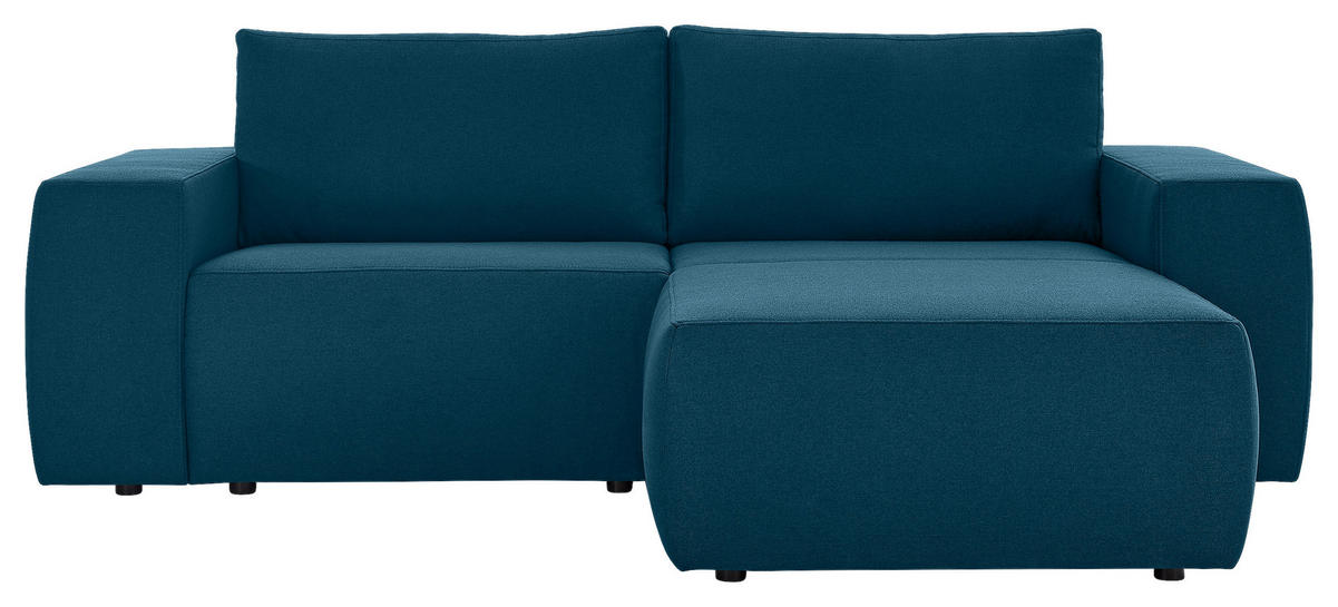 ECKSOFA in Webstoff Dunkelblau  160/242 cm  - Schwarz/Dunkelblau, Design, Kunststoff/Textil (160/242cm) - LOOKS by W.Joop