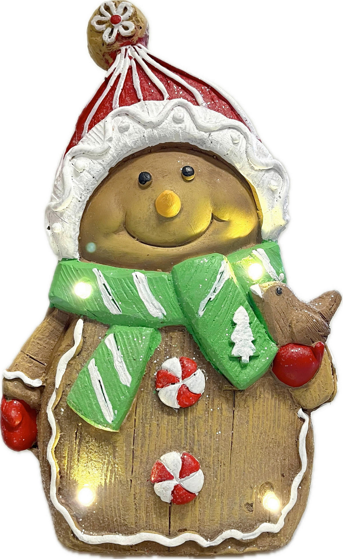 LED VIANOČNÁ FIGÚRKA - svetlohnedá, Basics, keramika (21,5/17/35cm)