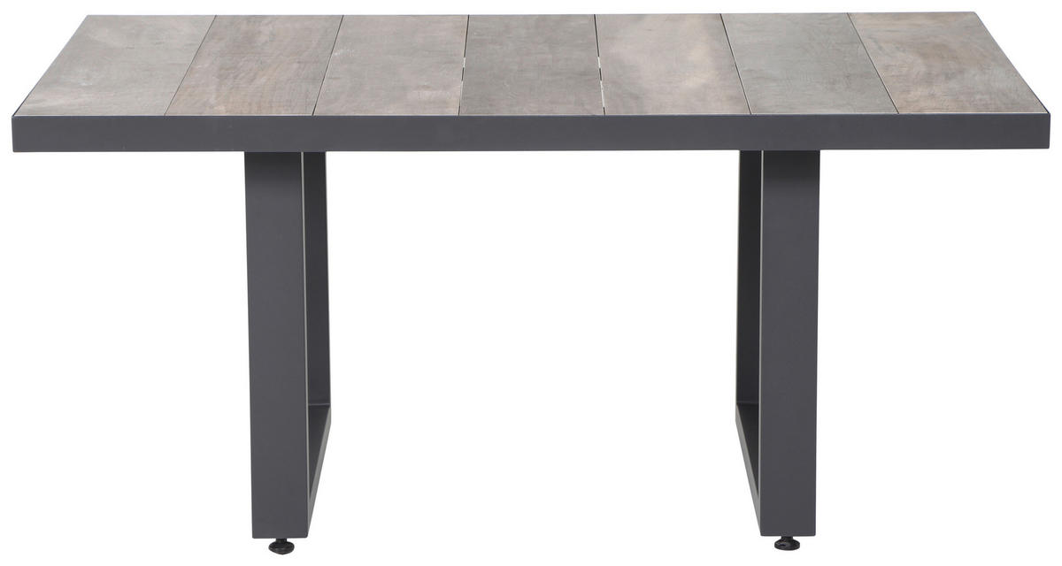 LOUNGEGARNITUR 4-teilig   219/88/219 cm  - Grau, Basics, Keramik/Kunststoff (219/88/219cm) - Siena Garden