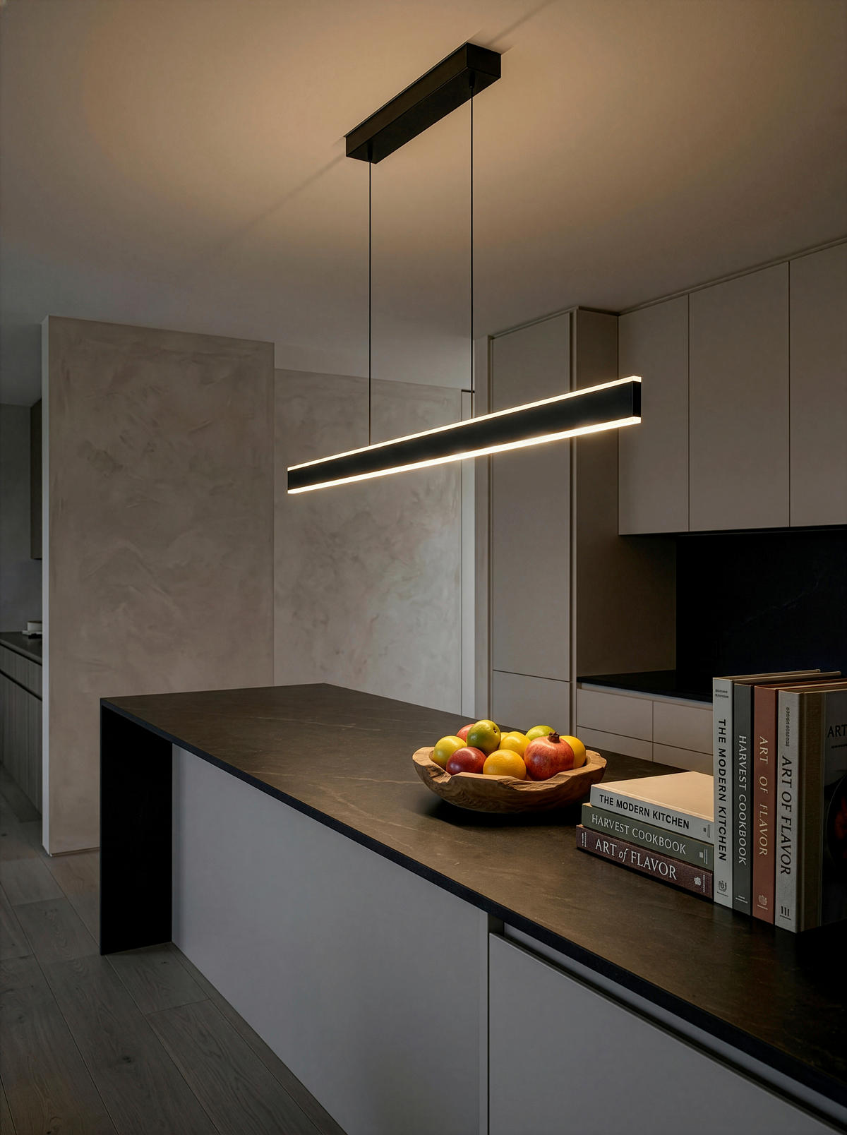 LED-HÄNGELEUCHTE Croom 120/10/60-180 cm   - Schwarz/Weiß, Design, Kunststoff/Metall (120/10/60-180cm) - Trio Leuchten