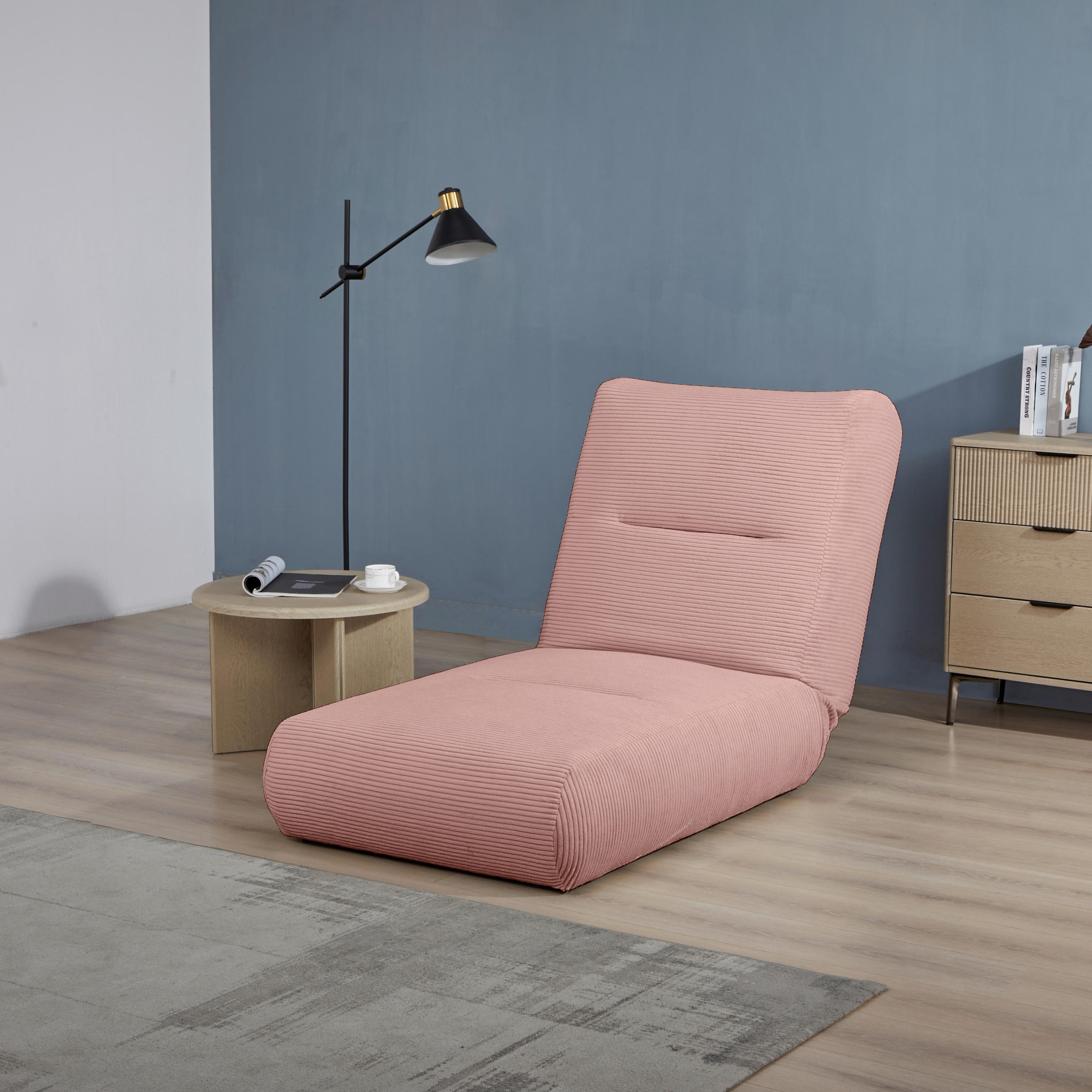 BÄDDFÅTÖLJ i manchester gammelrosa  - gammelrosa, Design, textil (81/88/160cm) - Livetastic