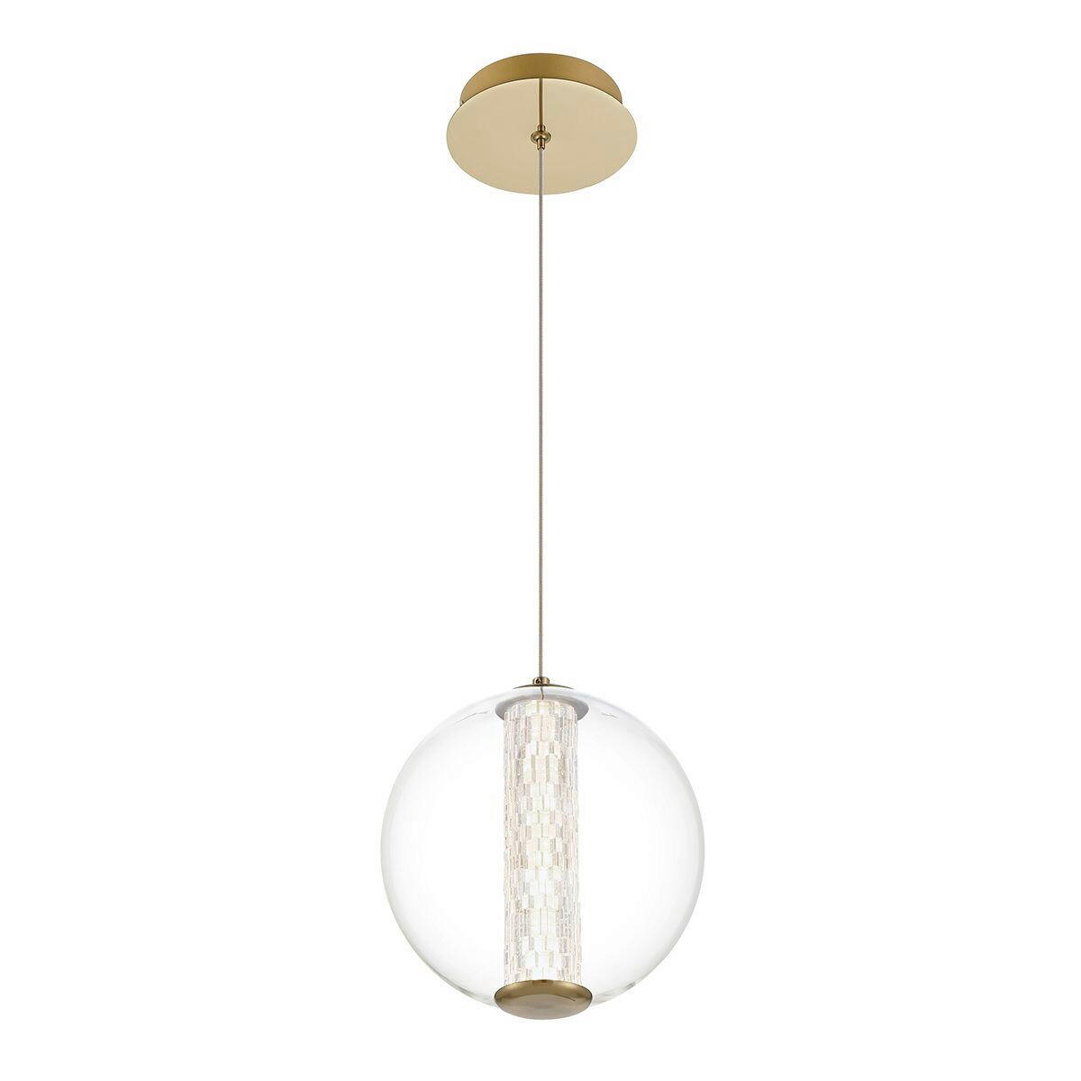 LED-HÄNGELEUCHTE 22/30/235 cm    - Goldfarben, Basics, Glas/Metall (22/30/235cm) - Elstead Lighting