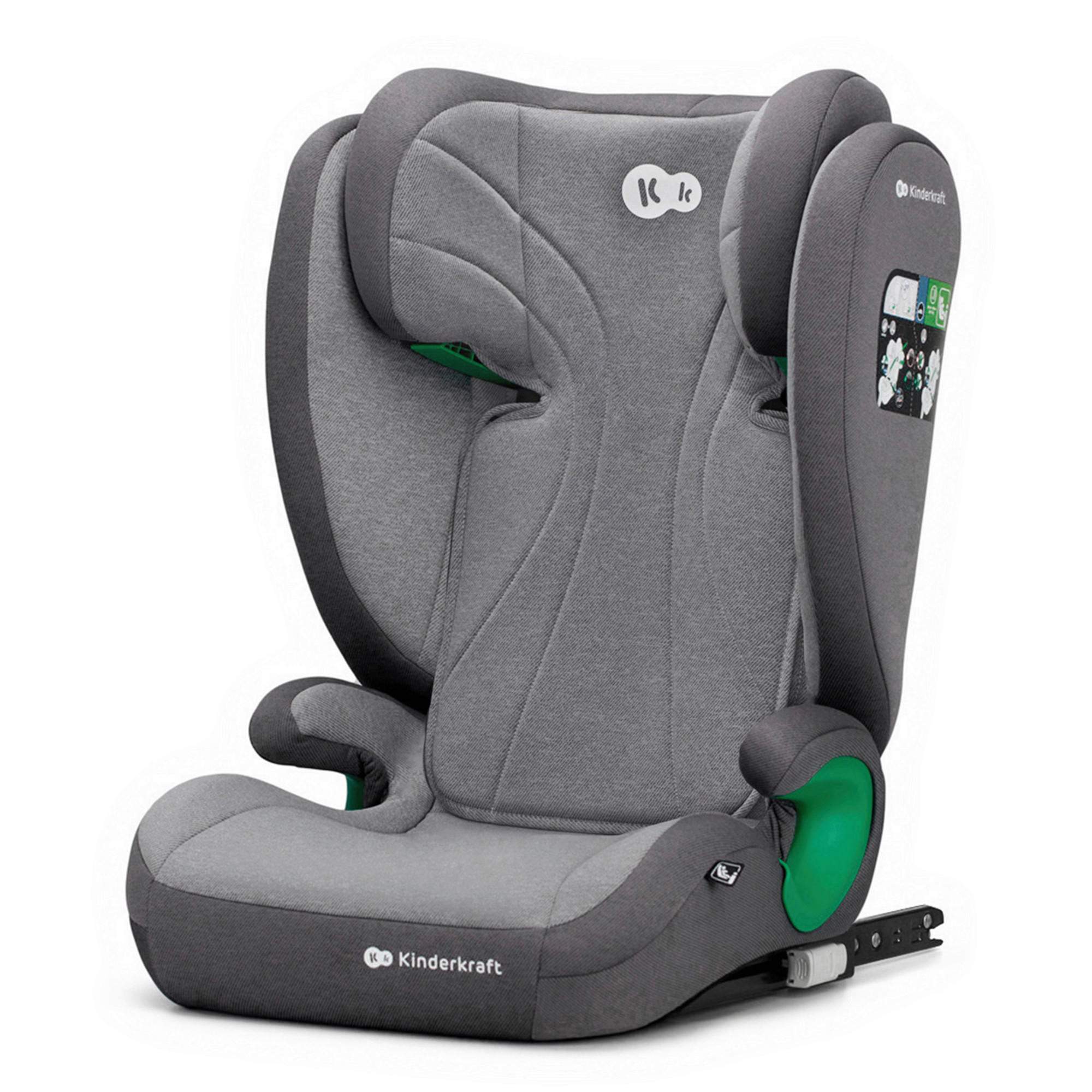 KINDERAUTOSITZ Junior Fix 2 i-Size  - Hellgrau/Grau, Basics (44/80/41cm) - kinderkraft