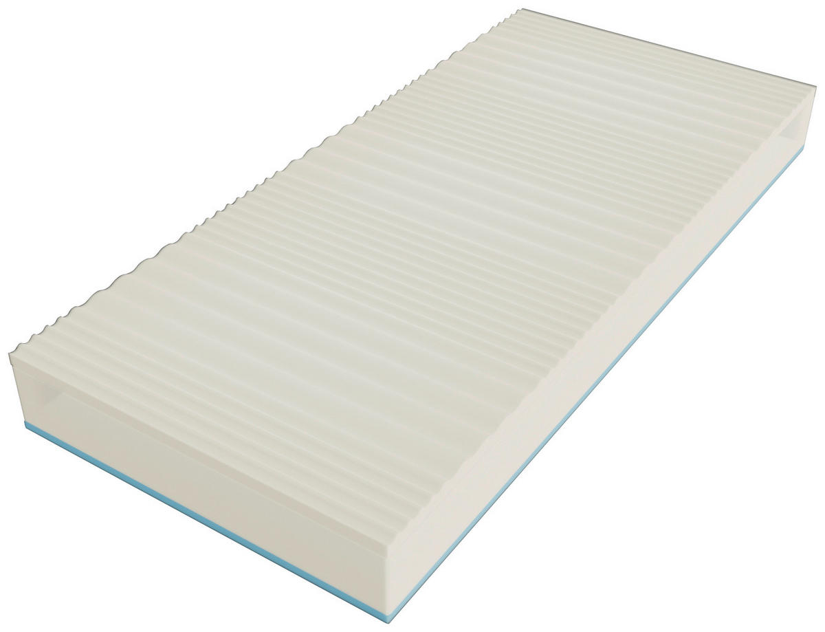 TASCHENFEDERKERNMATRATZE Höhe ca. 22 cm 7 -Zonen - Weiß, Basics, Textil (90/200cm) - Xora