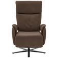 RELAXSESSEL in Leder Braun  - Schwarz/Braun, Design, Leder/Metall (70/117/85cm) - Dieter Knoll