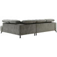 ECKSOFA Dunkelgrau Chenille  - Dunkelgrau/Schwarz, Design, Textil/Metall (293/214cm) - Xora