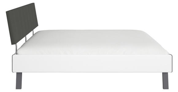BETT 180/200 cm  in Weiß  - Weiß/Grau, Design, Holzwerkstoff/Textil (180/200cm) - Carryhome