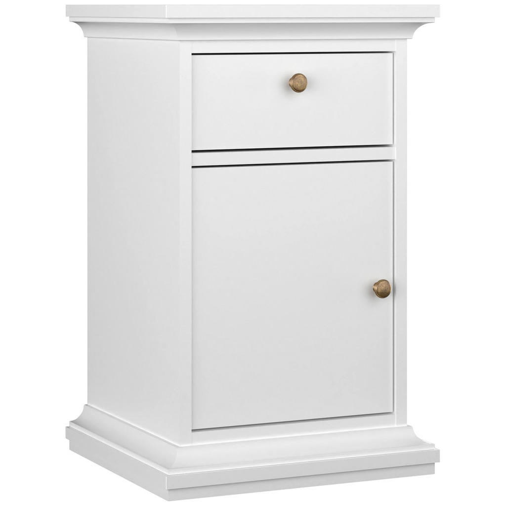 P & B NOČNÝ STOLÍK, biela, 43,6/69,6/40 cm