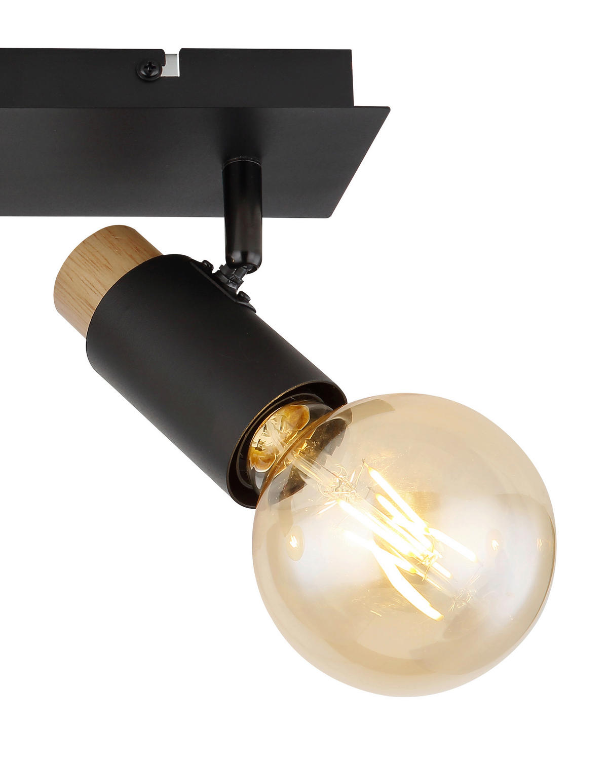 STRAHLER - Dunkelbraun/Schwarz, Design, Holz/Metall (48,5/8/14,5cm) - Globo