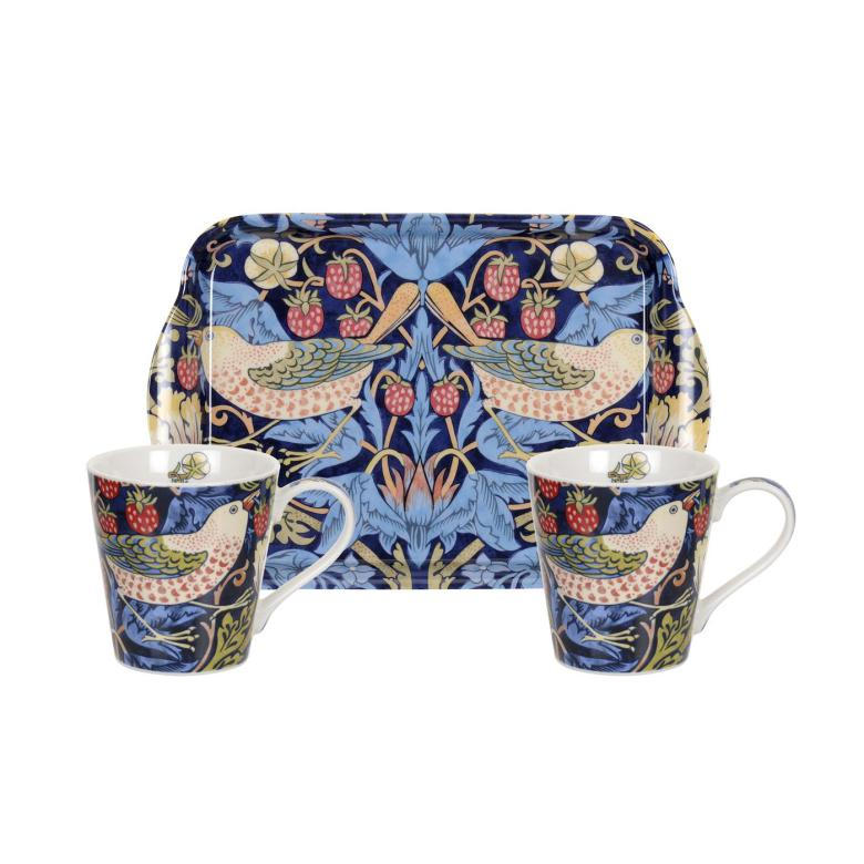 SET KAFFEMUGGAR William Morris 3 delar  - blå, Design, plast/keramik (18ml) - Morris & Co