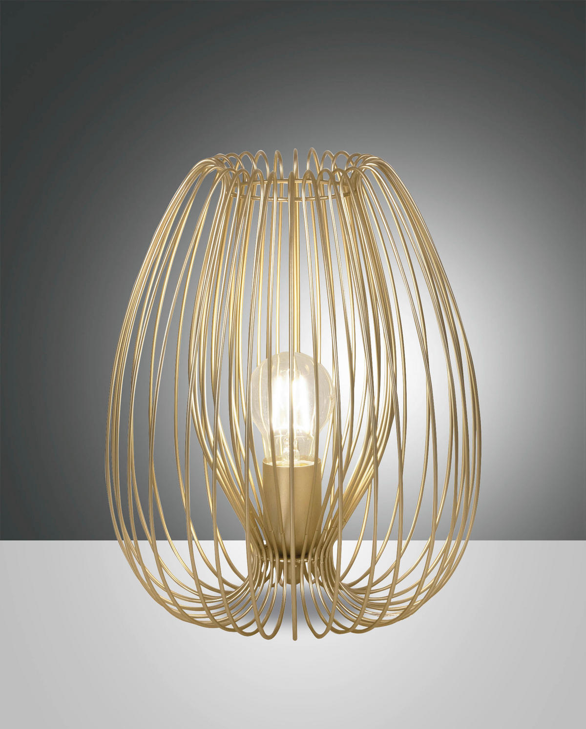 TISCHLEUCHTE 25/31 cm   - Goldfarben, Design, Metall (25/31cm) - Fabas Luce