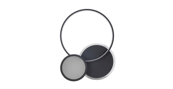 LED-DECKENLEUCHTE 55/45/7,5 cm - Schwarz, LIFESTYLE, Kunststoff/Metall (55/45/7,5cm) - Novel