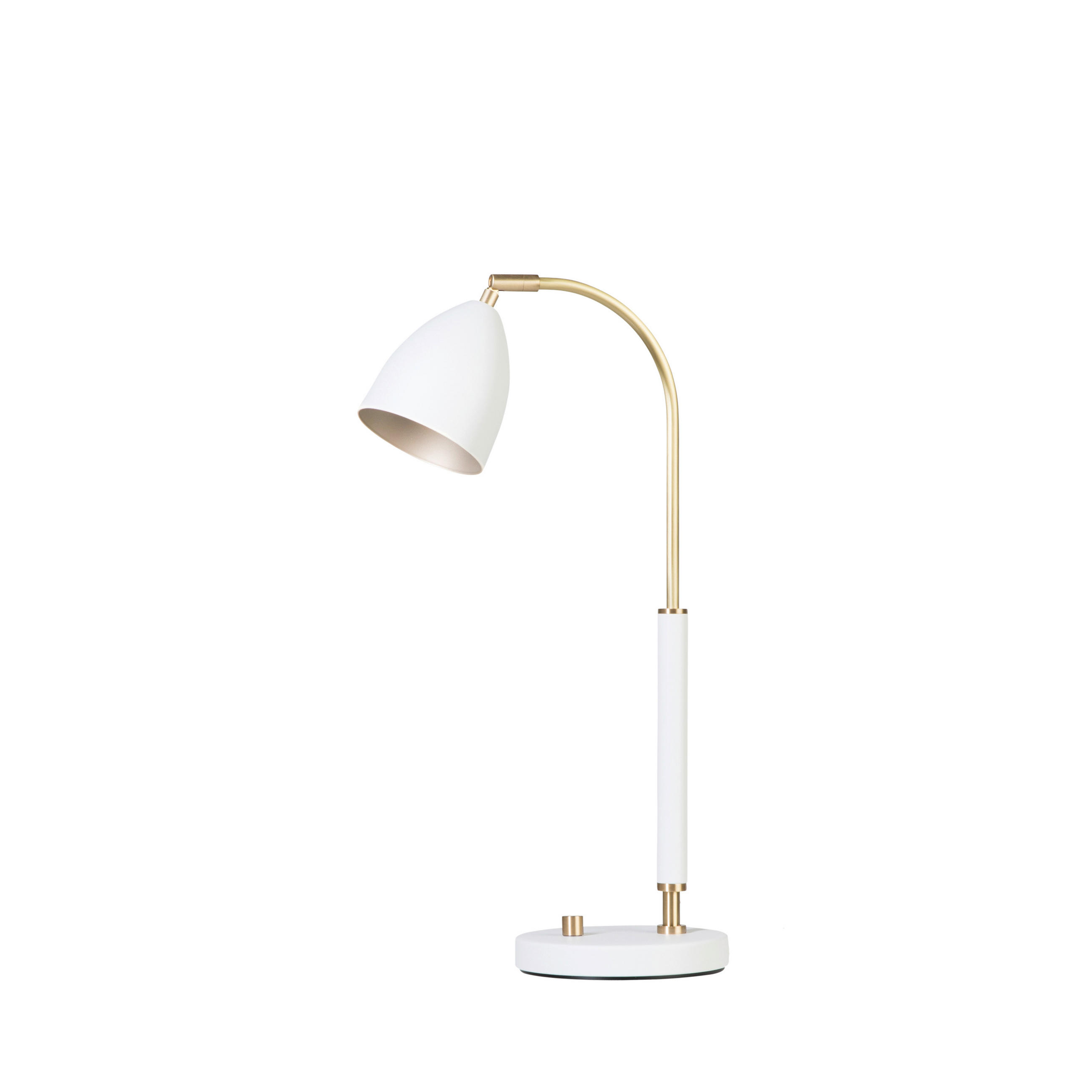 BORDSLAMPA Deluxe 15,4/50,7 cm   - vit/mässingsfärgad, Klassisk, metall (15,4/50,7cm) - Belid