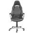 CHEFSESSEL Lederlook, Netz Schwarz, Silberfarben - Silberfarben/Schwarz, Design, Kunststoff/Textil (66/121-131/70cm) - XORA