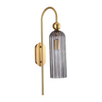 WANDLEUCHTE Piega   - Hellgrau, Basics, Glas (23.5/10/56.5cm)