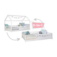 HAUSBETT Absturzsicherung, Rollrost 90/200 cm  in Weiß  - Naturfarben/Weiß, MODERN, Holz (90/200cm) - MID.YOU