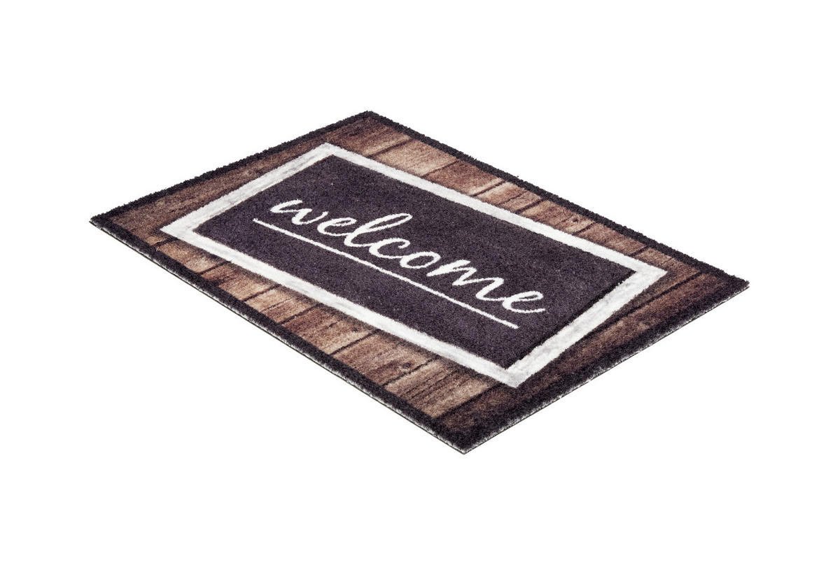 DVEŘNÍ ROHOŽKA, 50/70 cm - bílá/černá, Basics, textil (50/70cm) - Schöner Wohnen