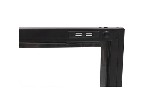 VITRINE in Schwarz - Schwarz, Design, Glas/Metall (120/110/35cm) - Xora