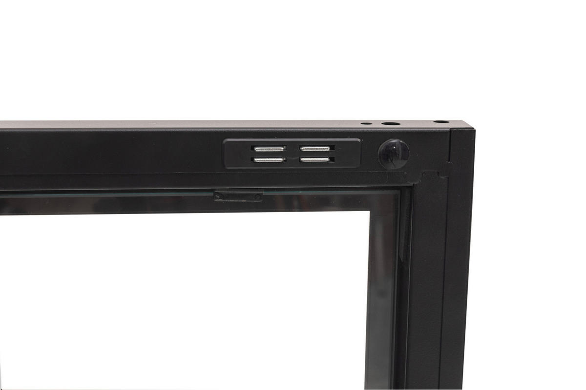 VITRINE in Schwarz  - Schwarz, Design, Glas/Metall (120/110/35cm) - Xora