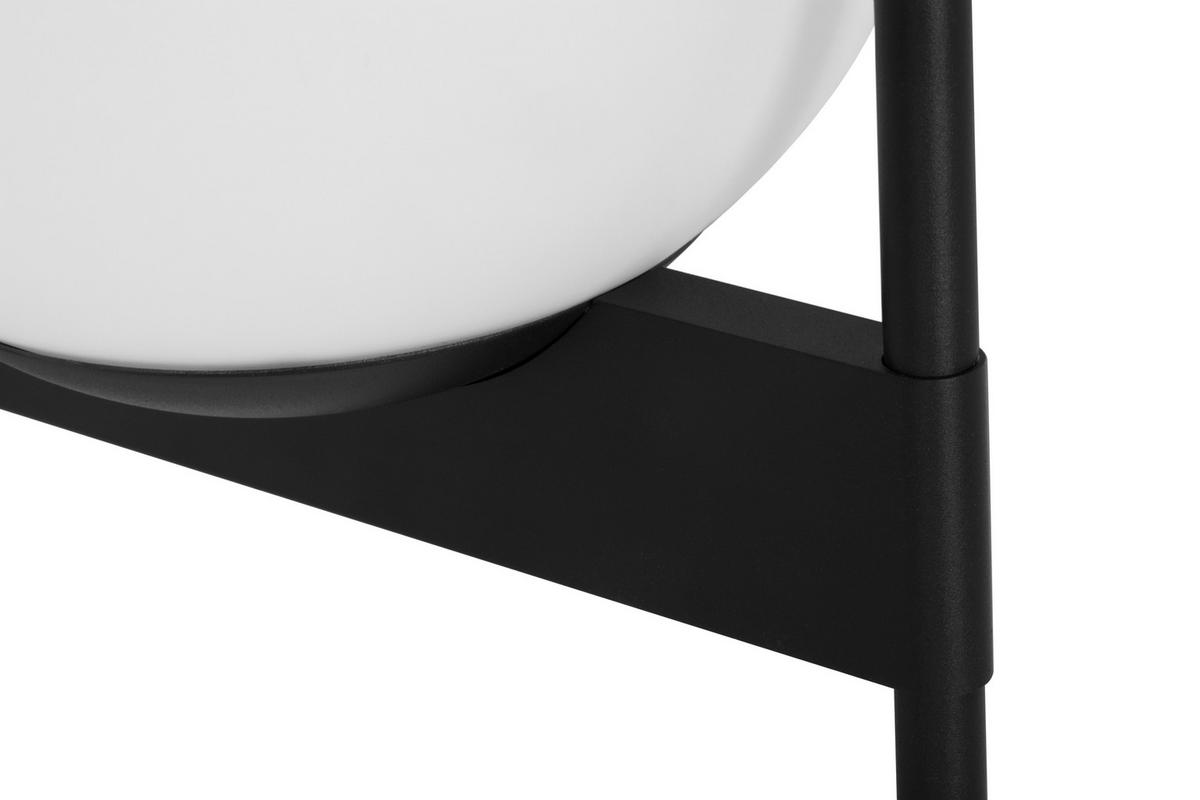 STOJACIA LAMPA, 37/163 cm  - čierna, Design, kov/sklo (37/163cm) - Dieter Knoll
