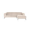 ECKSOFA in Cord Beige  - Beige/Schwarz, Design, Textil/Metall (262/183cm) - MID.YOU