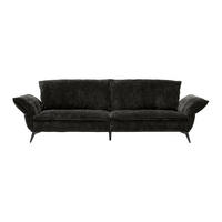 MEGASOFA Flachgewebe Dunkelbraun  - Dunkelbraun/Schwarz, Modern, Textil/Metall (272/87/107cm) - MID.YOU