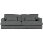 BIGSOFA in Cord Anthrazit  - Anthrazit/Schwarz, ROMANTIK / LANDHAUS, Kunststoff/Textil (270/67/120cm) - Landscape