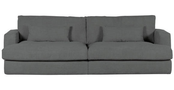 BIGSOFA Cord Anthrazit  - Anthrazit/Schwarz, ROMANTIK / LANDHAUS, Kunststoff/Textil (270/67/120cm) - Landscape