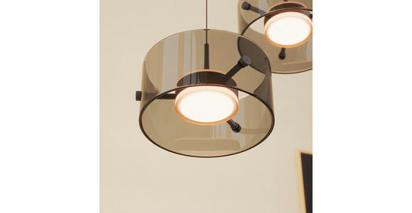 LED-HÄNGELEUCHTE 43/150 cm  - Schwarz, Design, Glas/Kunststoff (43/150cm) - Novel