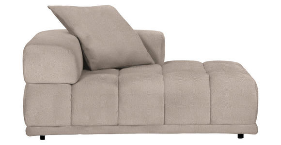 SOFAELEMENT in Plüsch Hellbraun  - Hellbraun/Schwarz, KONVENTIONELL, Kunststoff/Textil (125/66/155cm) - Carryhome