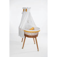 STUBENWAGEN-KOMPLETTSET Babybett Lounge Natur Pyjamabär   - Currygelb/Buchefarben, Basics, Holz/Textil (60/167/100cm) - Mionido