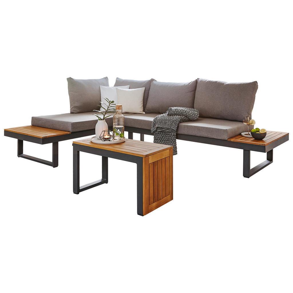 Ambia Garden TERASOVÁ SEDACIA SÚPRAVA, drevo, kov, textil